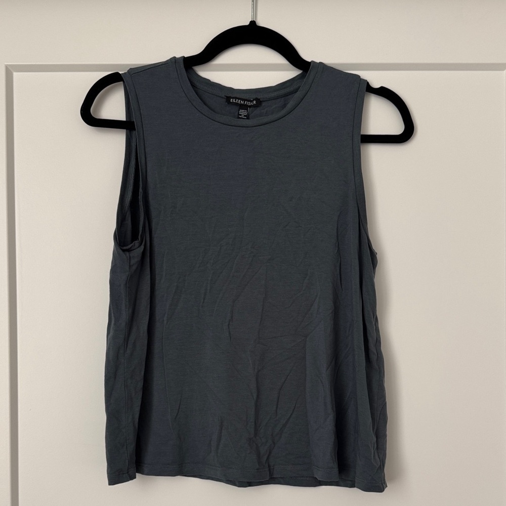 Eileen Fisher Charcoal Sleeveless Muscle Tee